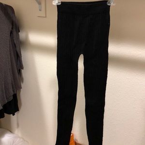 Cable knit leggings